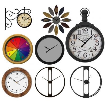 Industrial wind metal wall clock