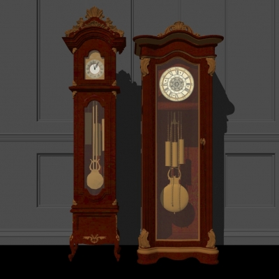 European-style solid wood floor clock