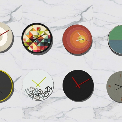 Modern round wall clock