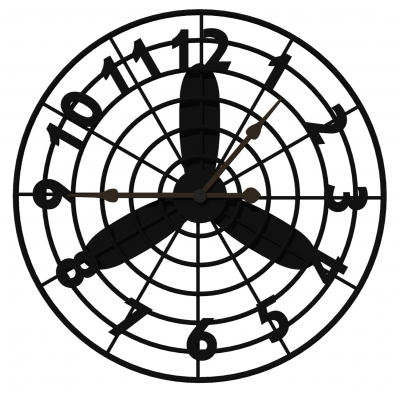 Industrial wind metal wall clock