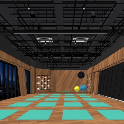 Industrial wind Yoga Studio