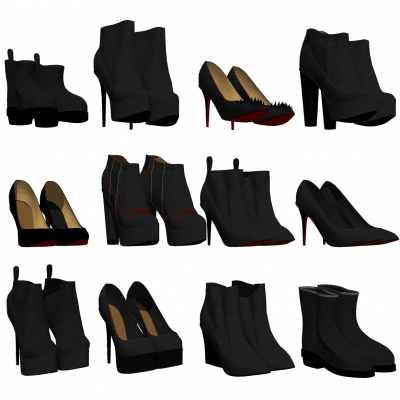 modern black women high heels