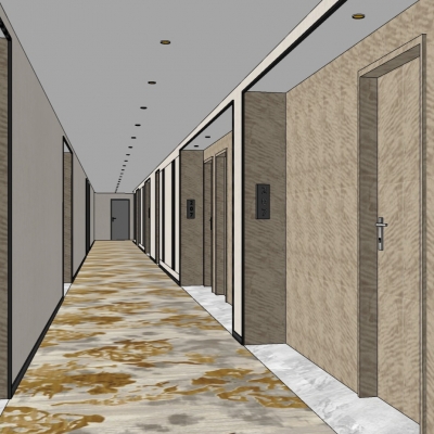 Modern Hotel Corridor