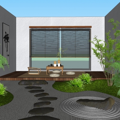 Japanese-style Dry Landscape Courtyard Garden