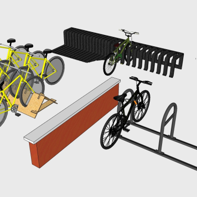 Modern Shared Bike Rack