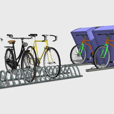 Modern bike rack carport