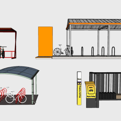 Modern bike rack carport