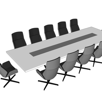 Modern conference table and chair combination