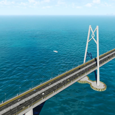 modern sea-crossing bridge