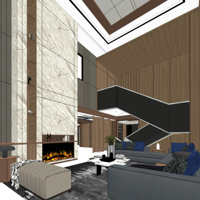 modern villa living room