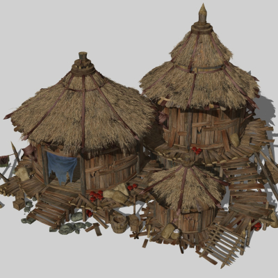 Natural wind thatched house