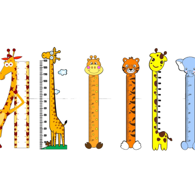 Modern kindergarten cartoon ruler combination