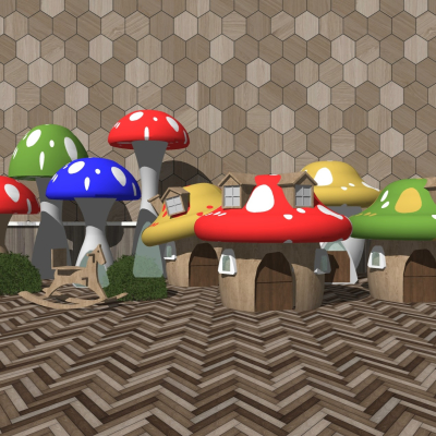 Modern Kindergarten Mushroom Combination