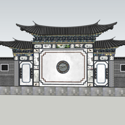 Chinese-style wall