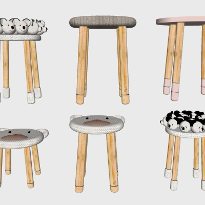 Nordic Solid Wood Children's Stool