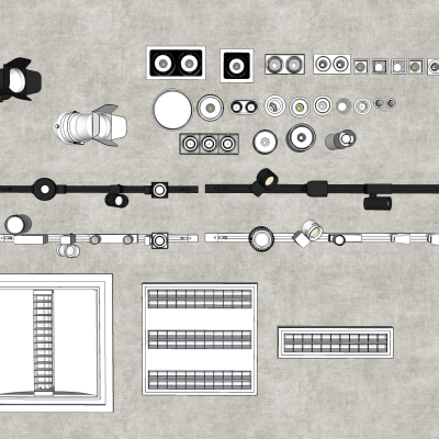 Modern track spotlight downlight grille lamp