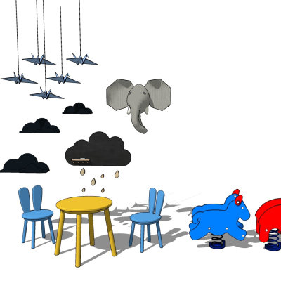 Modern children's table and chair toys