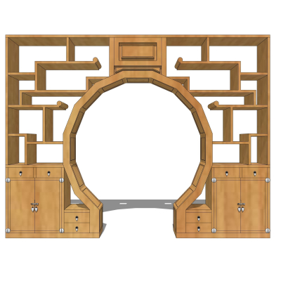 Chinese Moon Cave Gate Antique Frame Free