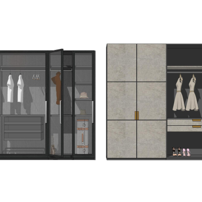 Modern minimalist wardrobe