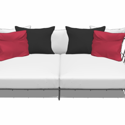 Modern outdoor double sofa for free