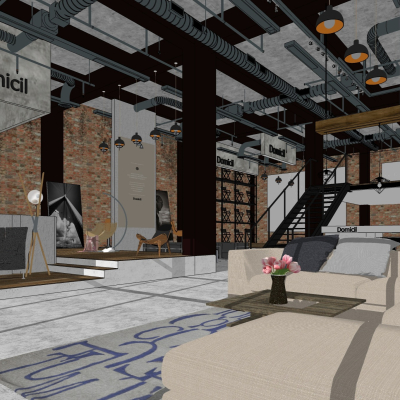 Industrial Wind Villa Lobby