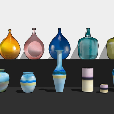 Modern Colored Pottery Pot Vase Ornaments