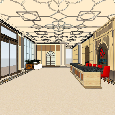 European-style office lobby front desk free