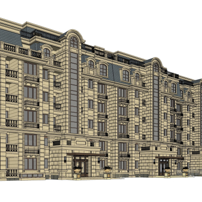 European classical multi-storey apartment building