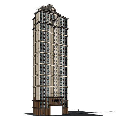 European classical high-rise apartment building