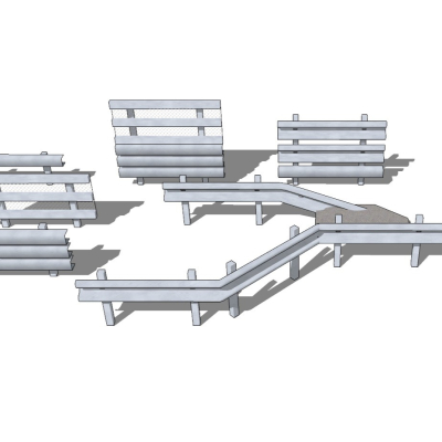 Modern highway waveform guardrail