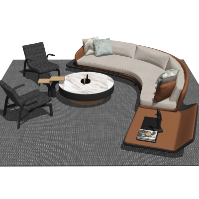 Modern Curved Sofa Combination