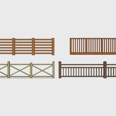 Chinese-style wooden balustrade handrail