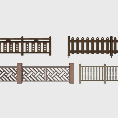 Chinese-style wooden balustrade handrail