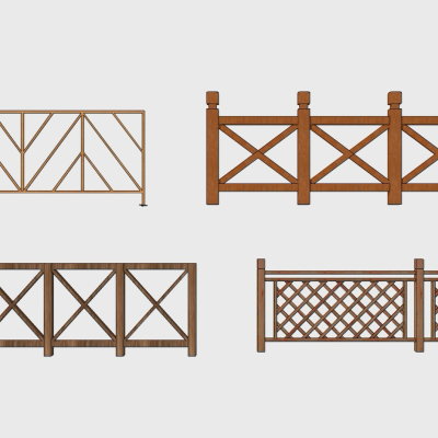 Chinese-style wooden balustrade handrail