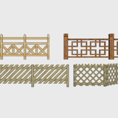 Chinese-style wooden balustrade handrail