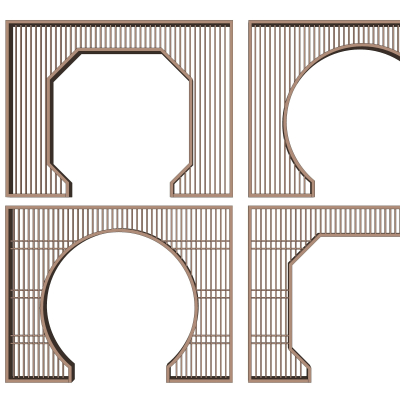 Chinese style solid wood arch door opening