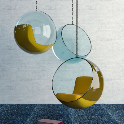 Modern Glass Spherical Hanging Chair