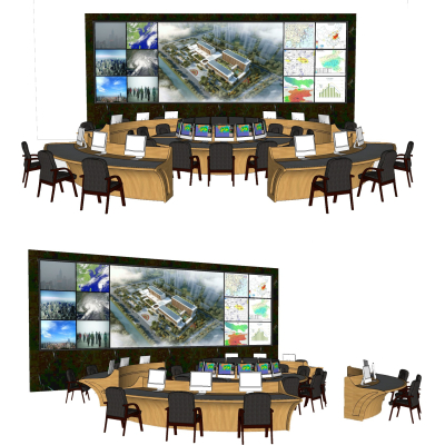 Modern monitoring center control room