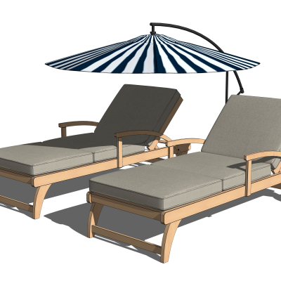 Modern Outdoor Leisure Recliner Parasol