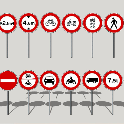 Modern Road Sign Traffic Signs