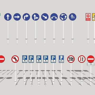 Modern Road Sign Traffic Signs