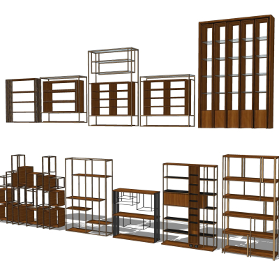 Modern solid wood container display rack