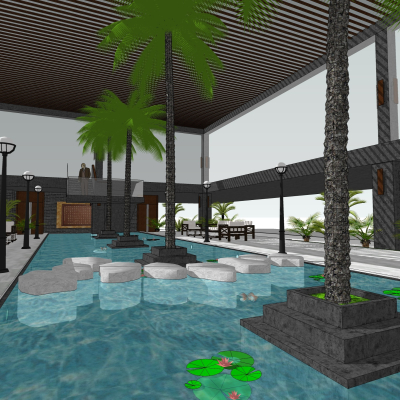 Modern Club Lobby