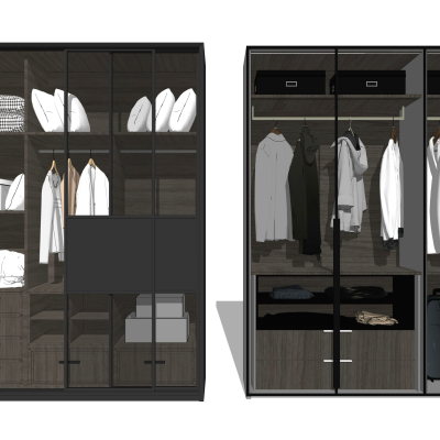 Modern solid wood wardrobe