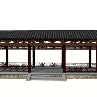 Chinese solid wood promenade