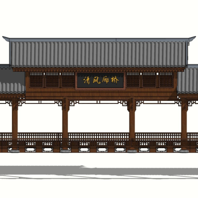 Chinese-style promenade