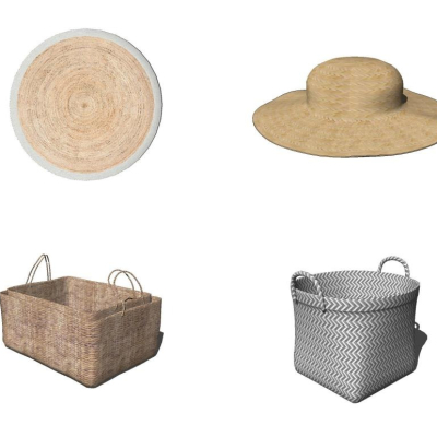 Modern bamboo hat dirty clothes basket