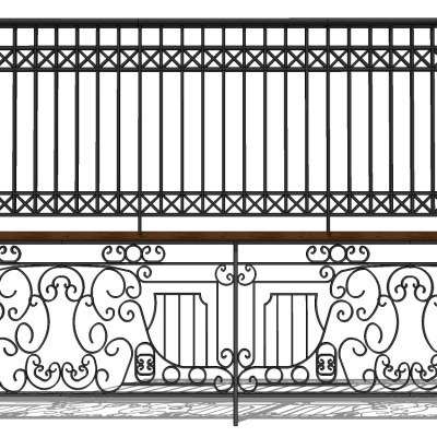 European-style iron railings