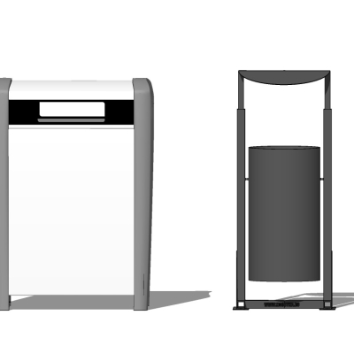 Modern outdoor dustbin