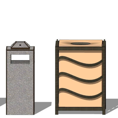 Modern outdoor dustbin